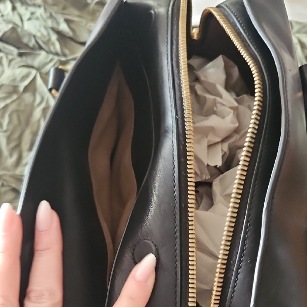 Black Leather Satchel by J.W. Hulme - Picture 4 of 8